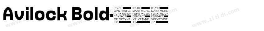Avilock Bold字体转换